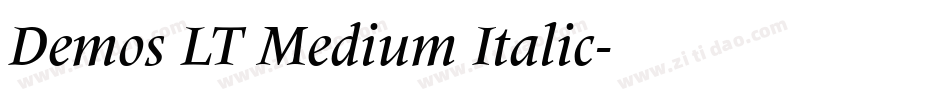 Demos LT Medium Italic字体转换